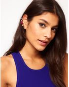 Asos Double Jewelled Ear Cuffs - Lyst