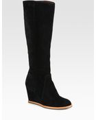 Kate Spade Sanabel Suede Kneehigh Wedge Boots - Lyst