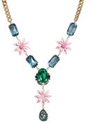 Asos Jewel Flower Necklace - Lyst