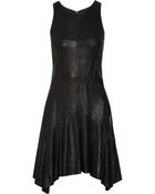 Theyskens' Theory Diamo Brushed Leather Dress - Lyst