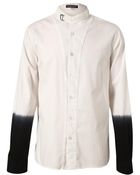 Ann Demeulemeester Block Dyed Cotton Shirt - Lyst