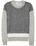 Clu Silk Trimmed Wool Blend Sweater - Lyst