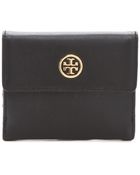 Tory Burch Robinson Double Snap Wallet - Lyst