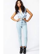 Nasty Gal The Kink Highrise Jean Glacier - Lyst