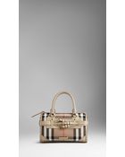 Burberry Medium Bridle House Check Bowling Bag - Lyst