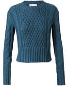 Acne Studios Lia Cable Knit Cotton Jumper - Lyst