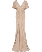 Elie Saab Jersey Cap Sleeve Gown - Lyst