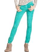 Free People Skinny Corduroy Green Pants - Lyst