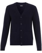 A.P.C. V-Neck Cardigan - Lyst