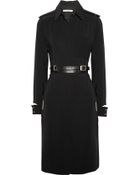 Victoria Beckham Belted Crepe Shirt Dress - Lyst