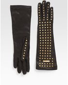 Burberry Juliette Studded Leather Gloves - Lyst