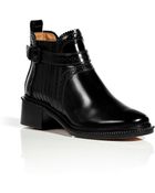 Givenchy Black Glazed Leather Ankle Boots - Lyst