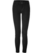 J Brand Black Super Skinny Suede Leather Pants - Lyst