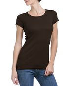 Michael Stars Supima Raw Edge Crew Neck Tee - Lyst