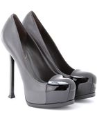 Saint Laurent Tribtoo 105 Cap Toe Platform Pumps - Lyst