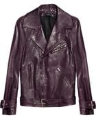 Joseph Milano Leather Biker Jacket - Lyst
