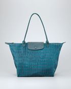 Longchamp Le Pliage Crocoprint Shoulder Tote Large - Lyst