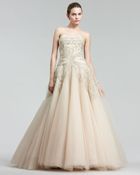 Marchesa Embroidered Princess Gown - Lyst