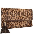 Michael Kors Tonne Large Foldover Clutch with Tassel - Lyst