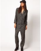Asos Asos Tweed Boiler Jump - Lyst