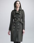 Burberry Prorsum Tweed Panel Quilted Trench Coat - Lyst