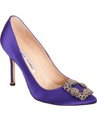 Manolo Blahnik Hangisi Pumps - Lyst