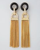 Rachel Zoe Rhinestone Tassel Earrings - Lyst