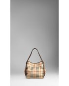 Burberry Small Haymarket Check Tote Bag - Lyst