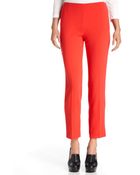 Calvin Klein Straight Leg Cropped Crepe - Lyst