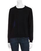 Mason by Michelle Mason Silk Back Crewneck Sweater - Lyst