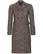 Miu Miu Double-Breasted Tweed Coat - Lyst