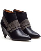 Balenciaga Sculptured Leather Ankle Boots - Lyst