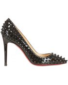 Christian Louboutin 100mm Pigalle Patent Spikes Pumps - Lyst
