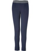 Juicy Couture Regal Blue Cotton Amalfi Metallic Pants - Lyst
