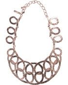 Oscar de la Renta Rose Gold Loop Necklace - Lyst