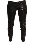 Balmain Snake Print Skinny Jeans - Lyst