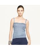 Ralph Lauren Black Label Cable Knit Silk Camisole - Lyst