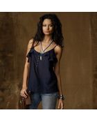 Ralph Lauren Ruffled Cottonsilk Camisole - Lyst