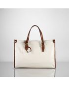 Ralph Lauren Canvas Stirrup Tote - Lyst