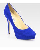 Jimmy Choo Cosmic Suede Platform Pumps - Lyst