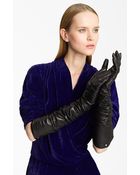 Lanvin Long Lambskin Leather Gloves - Lyst
