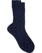 Maria La Rosa Wide Ribbed Midcalf Sock - Lyst