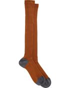 Maria La Rosa Narrow Ribbed Extra Long Socks - Lyst