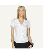 Ralph Lauren Black Label Rayna Ruffle Top - Lyst