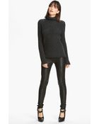 T By Alexander Wang Pointelle Knit Turtleneck - Lyst