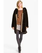 Thakoon Addition Hooded Faux Fur Coat - Lyst
