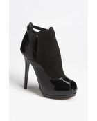Fendi Victorian Peep Toe Shield Bootie - Lyst