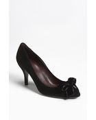 Gucci Velvet Bow Pump - Lyst