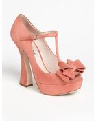 Miu Miu Tstrap Pump - Lyst