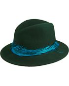 Eugenia Kim Harper Feather Trimmed Hat - Lyst